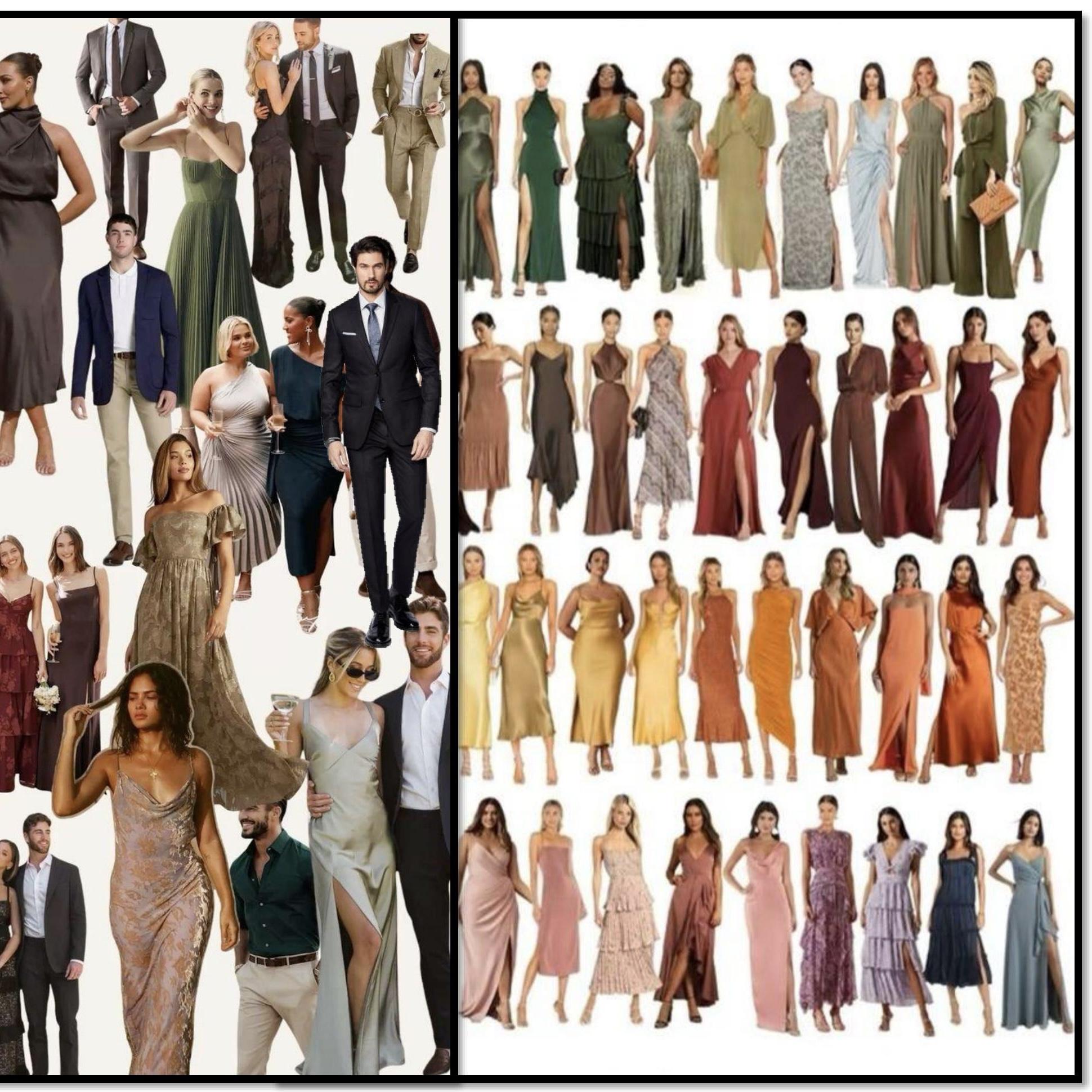 Attire inspo for the girls - and I shouldn’t have to say it, but please don’t wear white/cream/ivory. If you’re questioning it, it’s a no :)