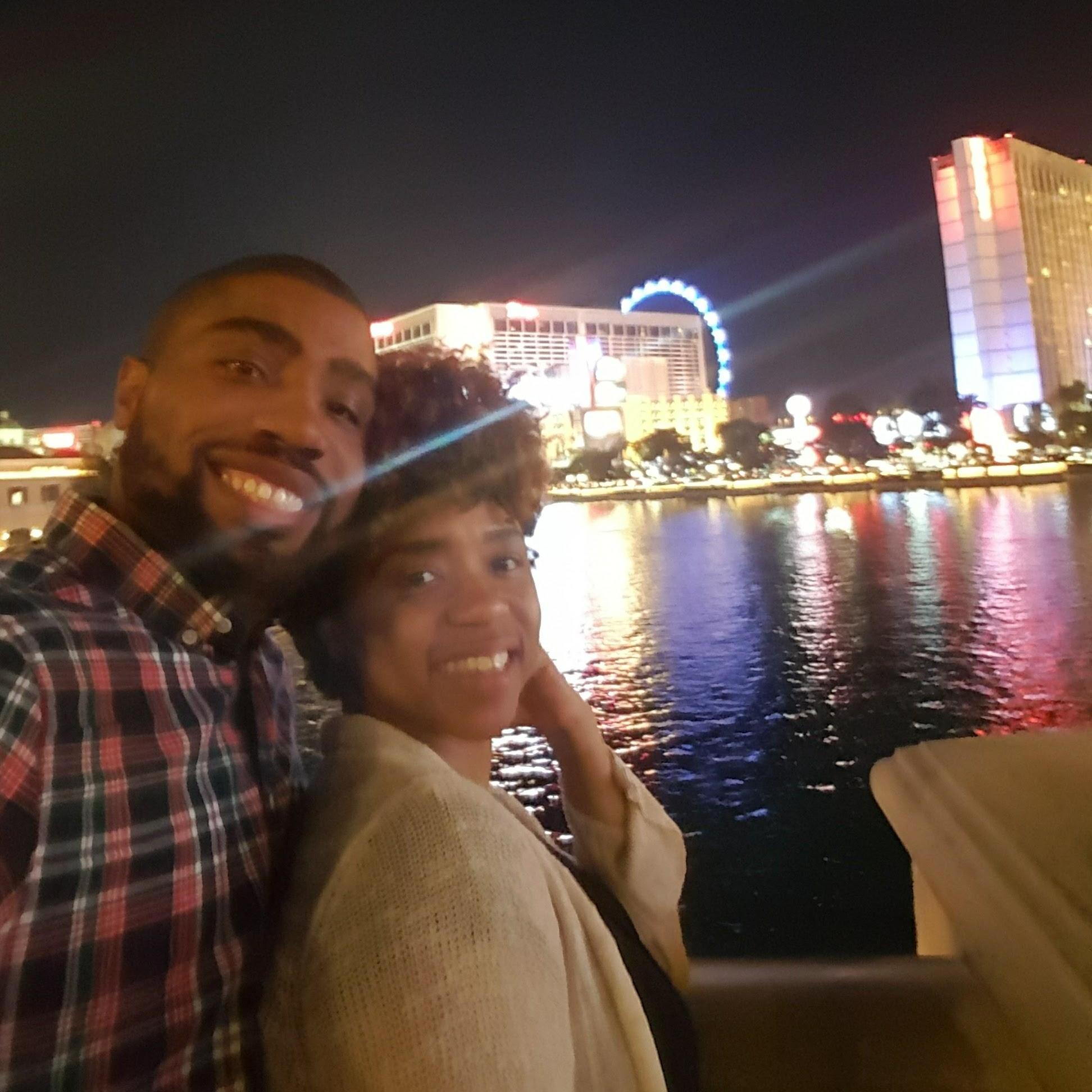 Enjoying Las Vegas in April 2017.