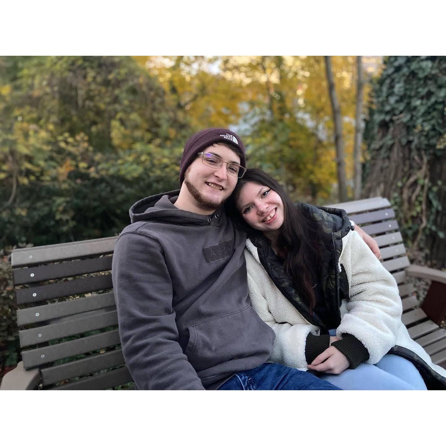 Collin and Laramie's 1st holiday card photo