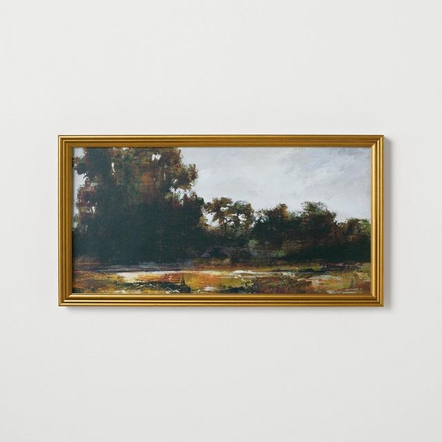 13.9" x 25.4" Horizontal Landscape Framed Canvas - Threshold™ designed with Studio McGee