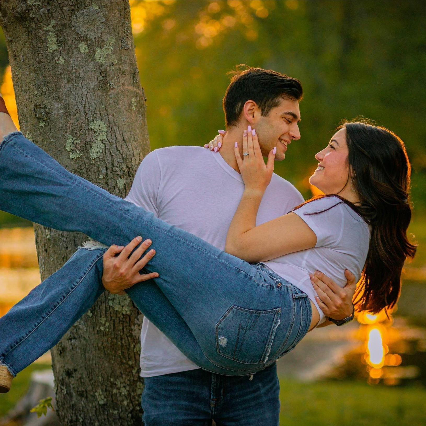 Our Engagement Photo Shoot by the Pink Tree! ~5.1.23