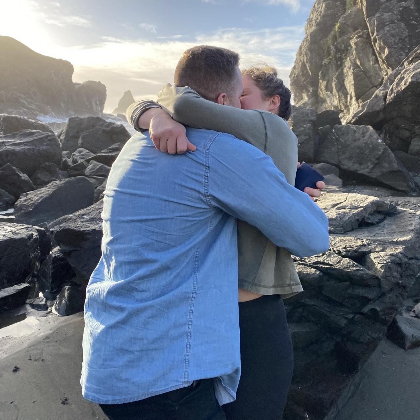 Got engaged in Brookings, at Lone Ranch Beach, in December of 2020!
