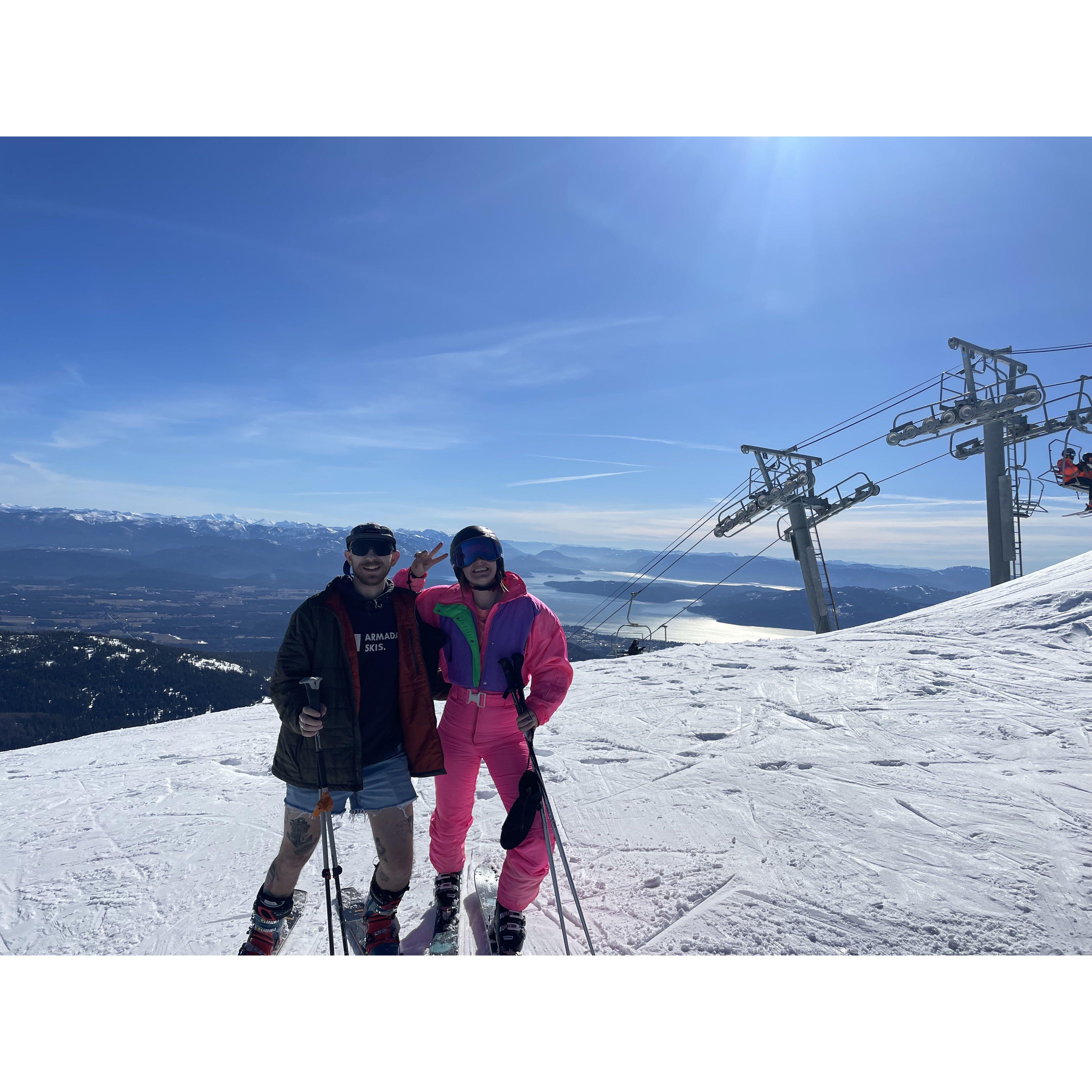 Our favorite activity to do together is hitting the slopes