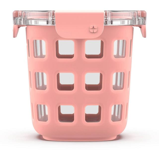 Ello 3 Cup Glass Meal Prep Bowl Food Storage Container - Peach