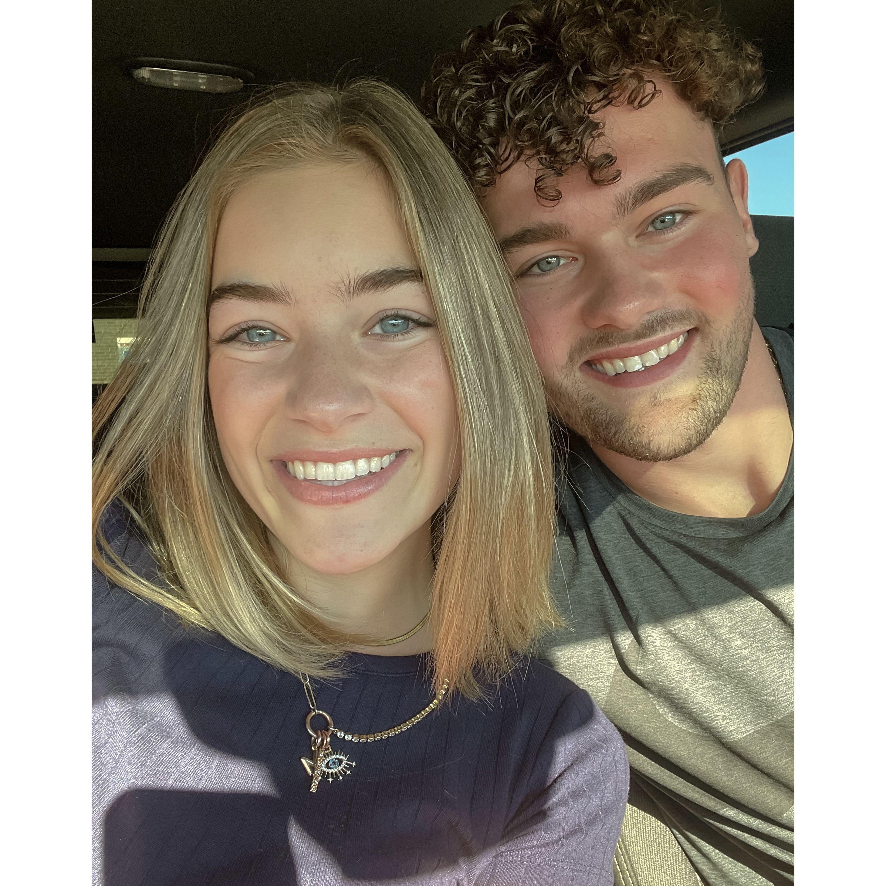 Second date... a 2.5 hour car ride to bring Megan to Dubuque