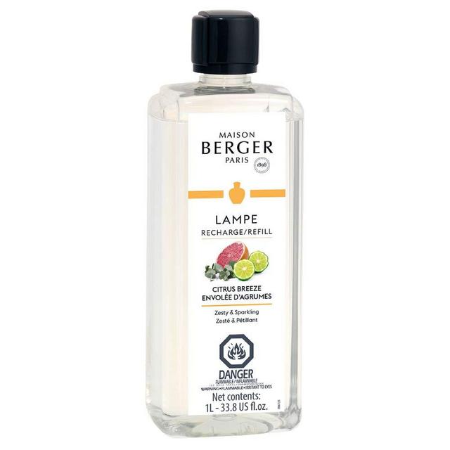 MAISON BERGER - Citrus Breeze Lampe Berger Fragrance Refill for Home Fragrance Oil Diffuser - Air Freshener - 33.8 Fluid Ounces - 1 Liter