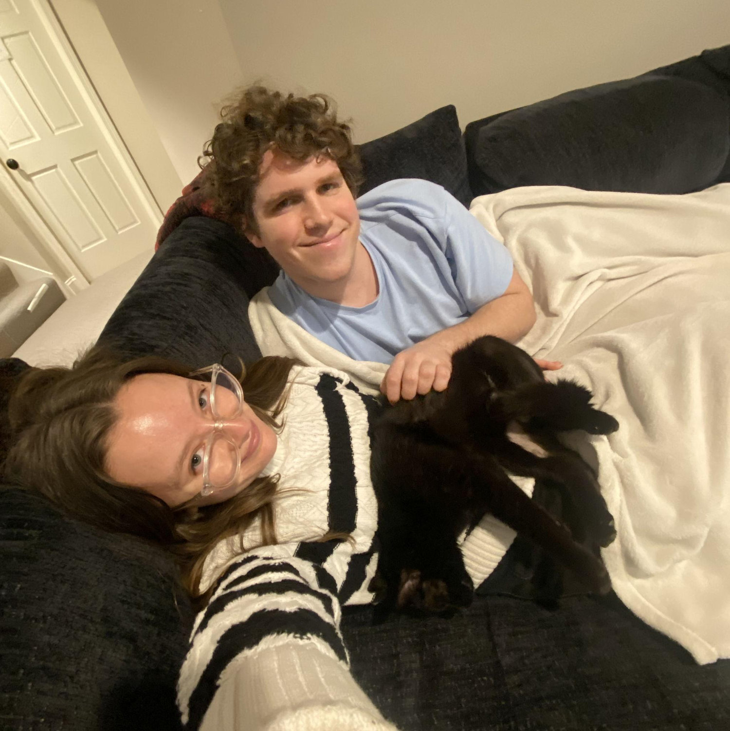 Our first day with our cat Ozzie