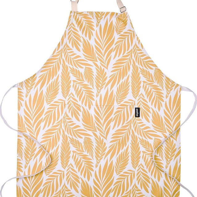 Premium Adjustable Cooking Aprons for Women with Pockets| Poly-Cotton Waterproof Kitchen Apron| Cute Floral Design, Long Ties