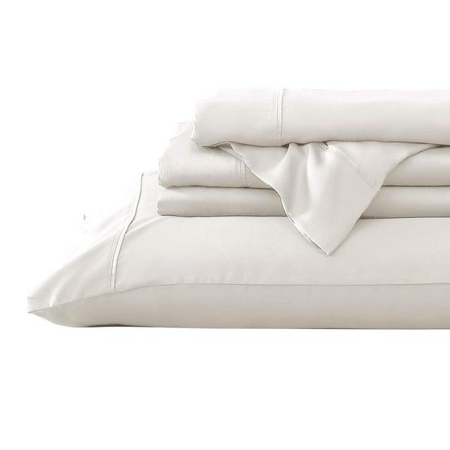 Valeron 100% Tencel Modal Sateen Woven-Luxuriously Soft, Breathable, Cooling Beech Tree Fiber-Sheet Set, Cal King, White