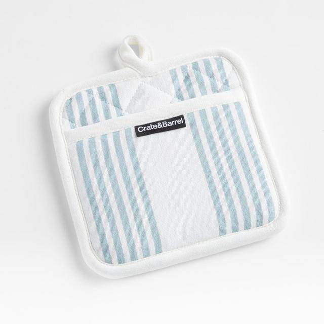 Cuisine Stripe Blue Mist Pot Holder