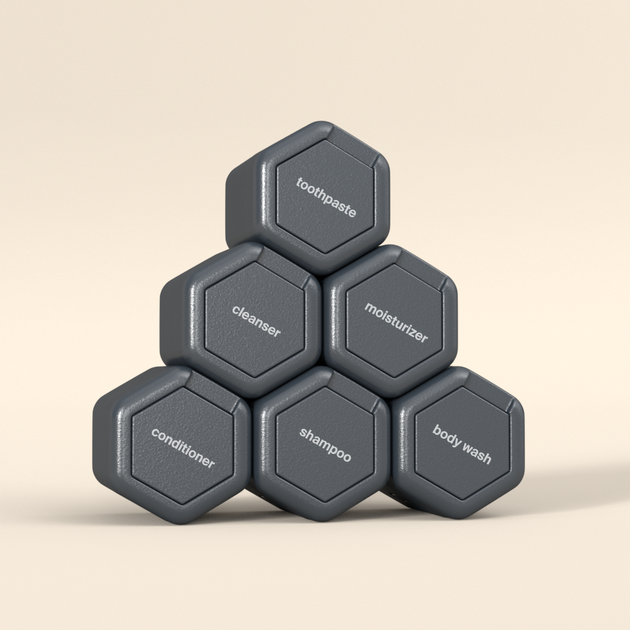 Weekender travel capsule bundle, charcoal