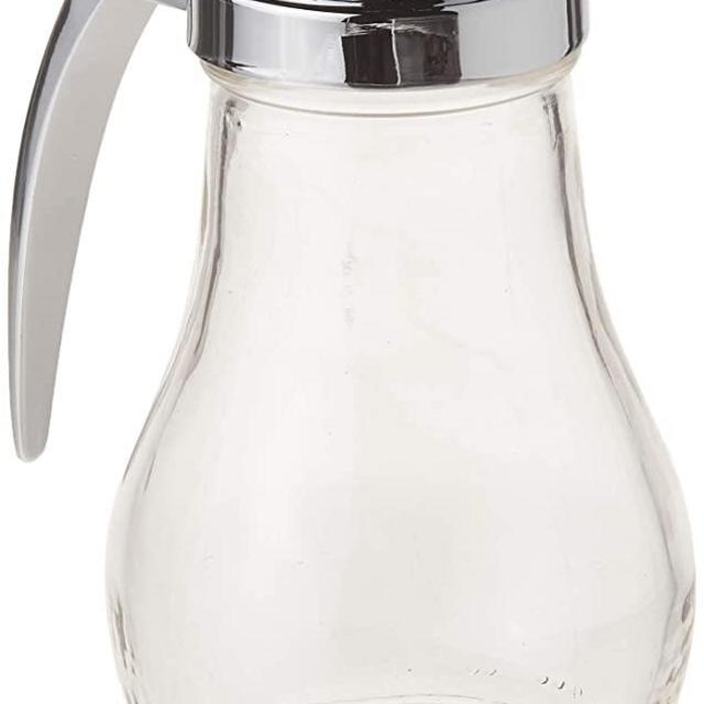 Winco G-116 Maple Syrup or Honey Dispenser-14 oz, Medium, Clear, Steel