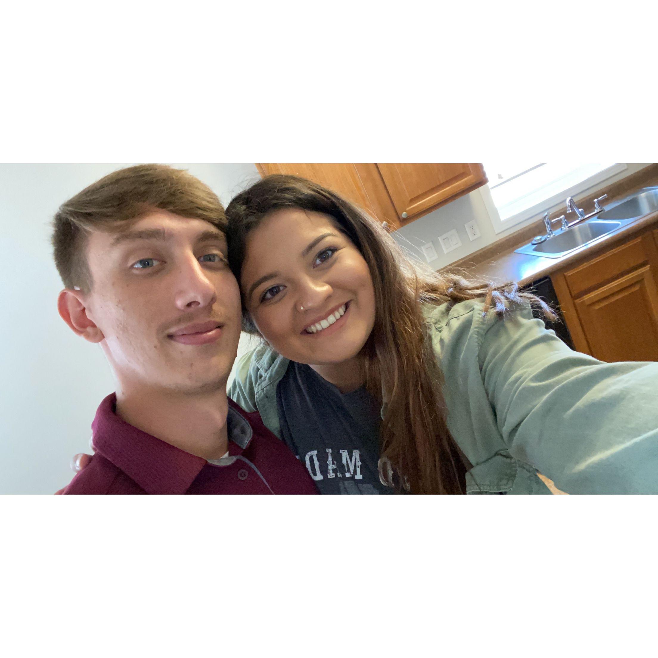 May 2020- First picture in the duplex (Drews first big boy purchase)