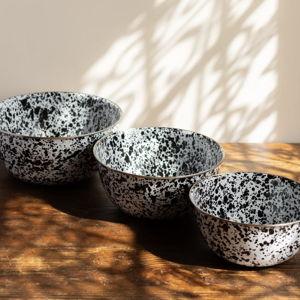 Bucatini Enamel Splatter 3 Piece Mixing Bowl Set
