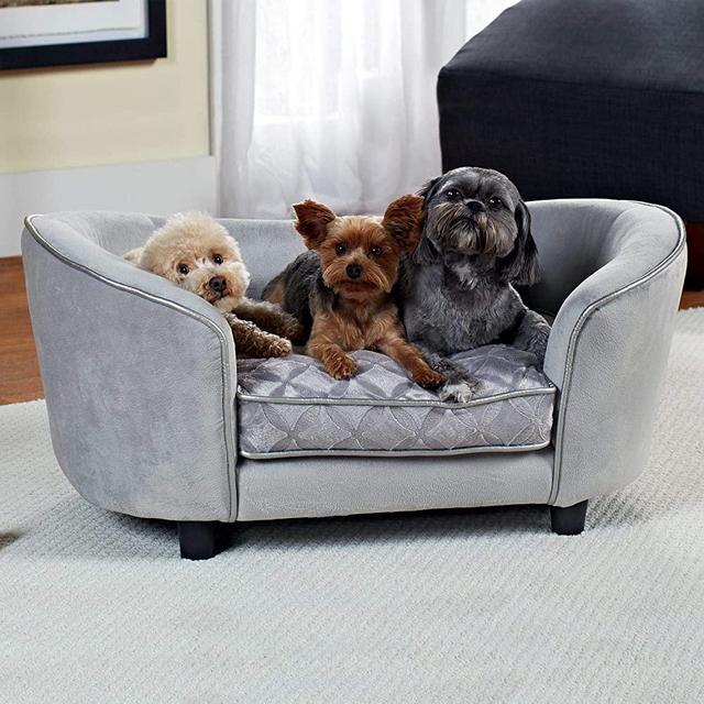 Enchanted Home Pet Quicksilver Sofa Dog Bed in Gray