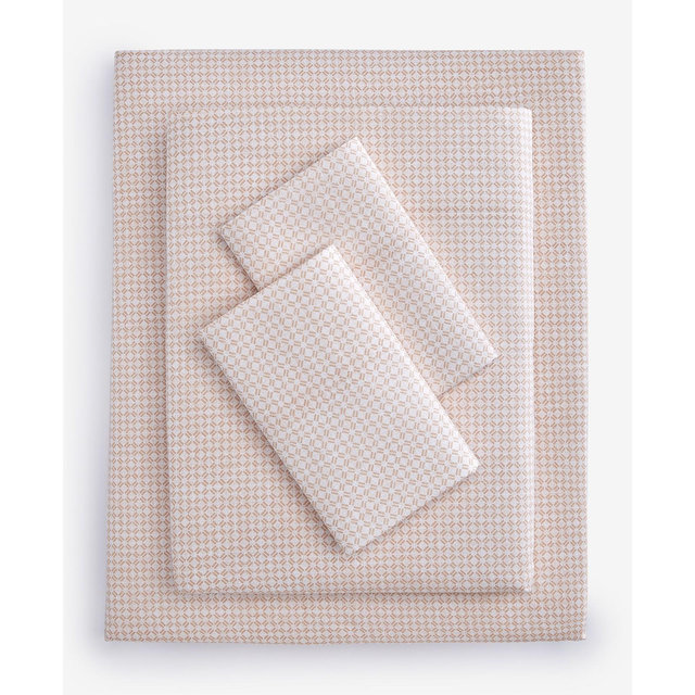 LAST ACT Charter Club Latticework Printed 550-Thread Count 4-Pc. Sheet Set, Queen, Exclusively at Macy's