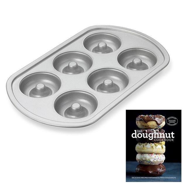 Williams Sonoma Nonstick Doughnut Pan with Cookbook