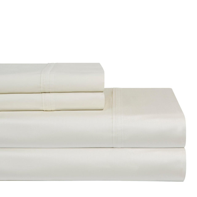 Pointehaven Solid 400 Thread Count Cotton Sateen 4-Pc. Sheet Sets, King