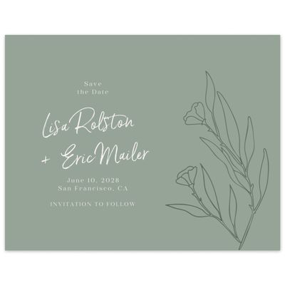 Sage, Green Wedding Digital Save the Date - Pistoia Landscape