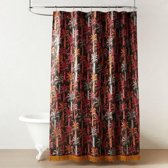 Palm on Blake Street Shower Curtain Black - Opalhouse™ designed with Jungalow™