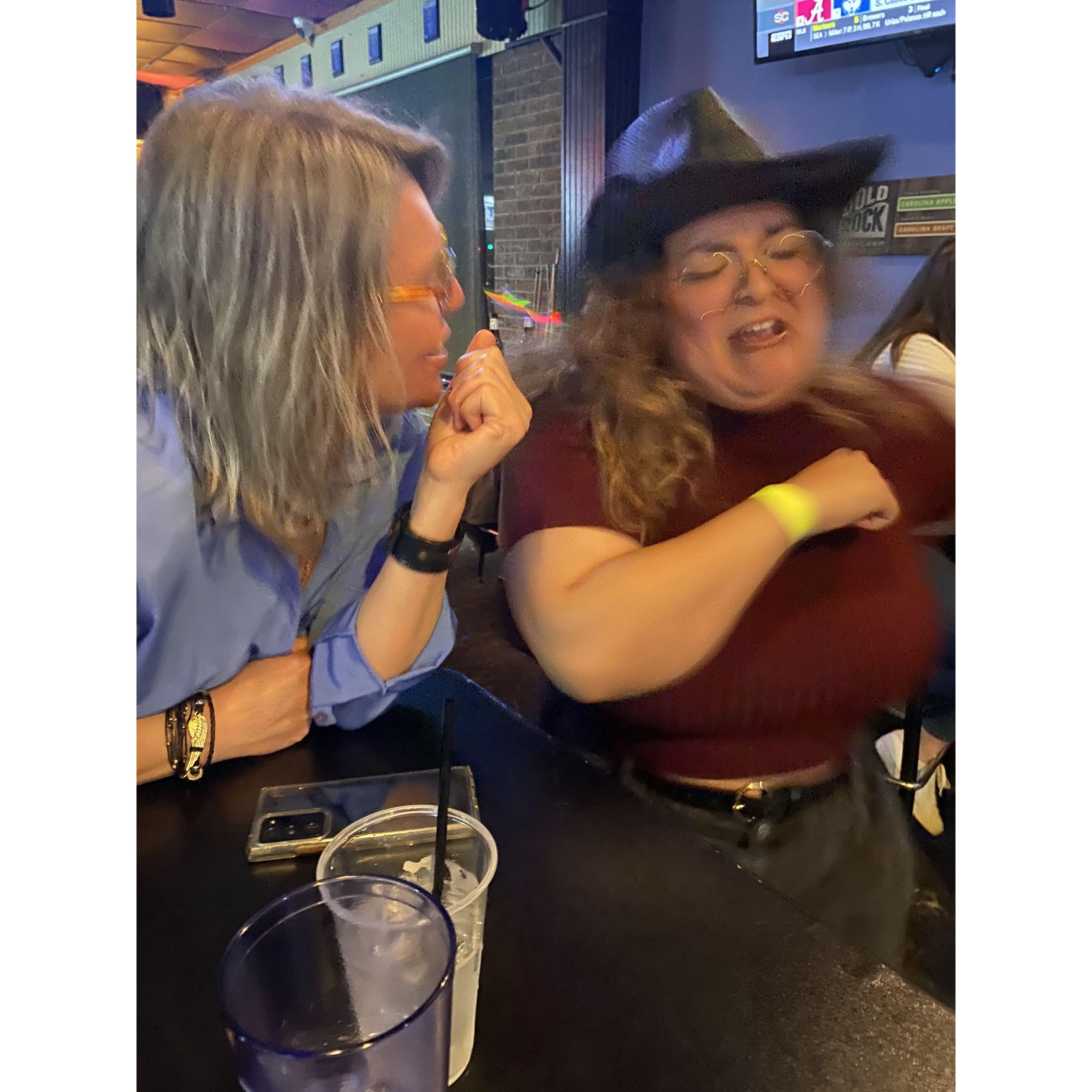 Bonding with my future mother-in-law by showing off my best dance moves