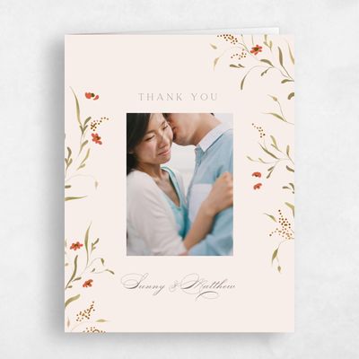 Beige Wedding Thank You - Pero Photo