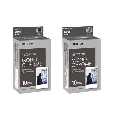 Fujifilm Instax Mini Film Monochrome 2-Pack (20 B&W Exposures)