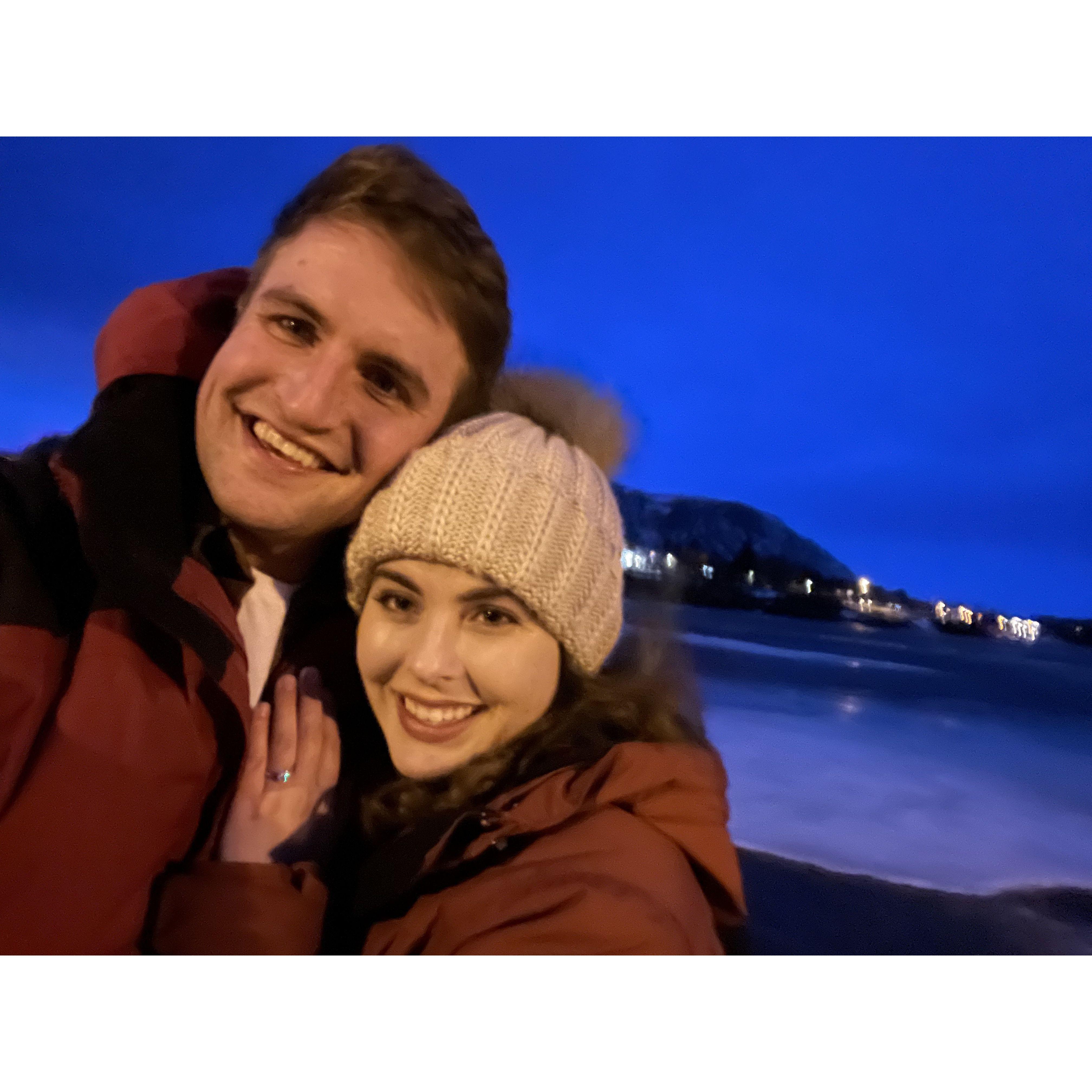 Ethan popped the question on our first international trip together in Iceland!