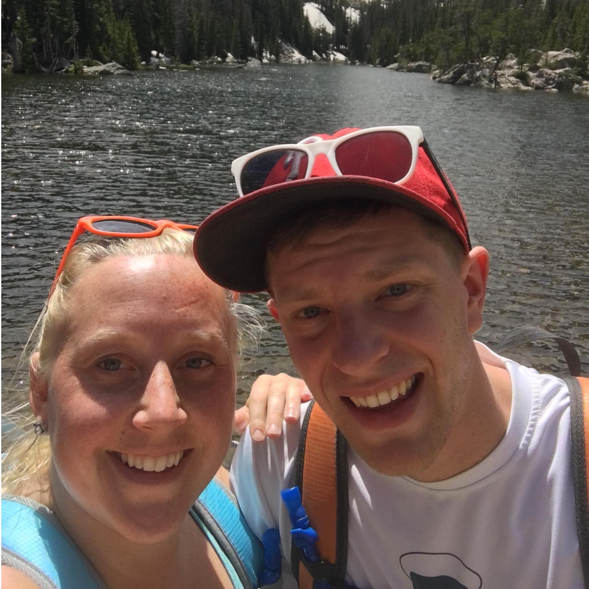 Hiking in the Rockies.