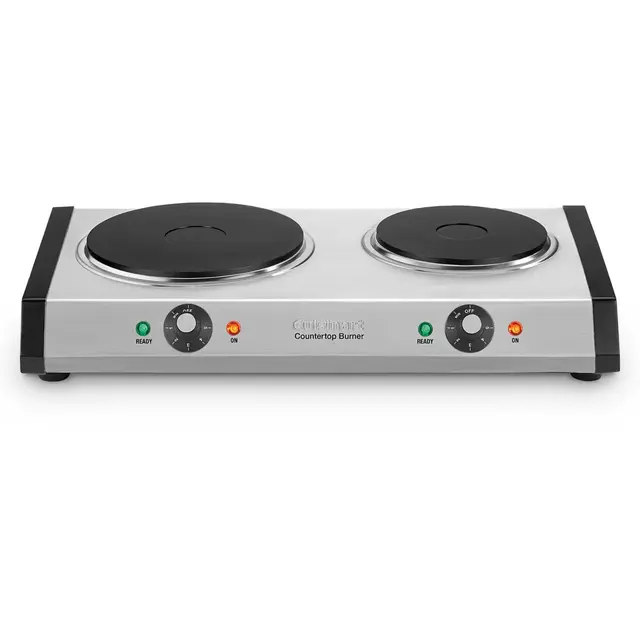 Cuisinart® Cast Iron Double Burner in Silver