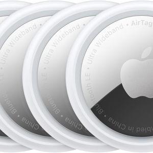 Apple AirTag (1st Generation) 4 Pack Keep Track of and find Your Keys, Wallet, Luggage, Backpack, and More. Simple one-tap Set up with iPhone or iPad, Bluetooth