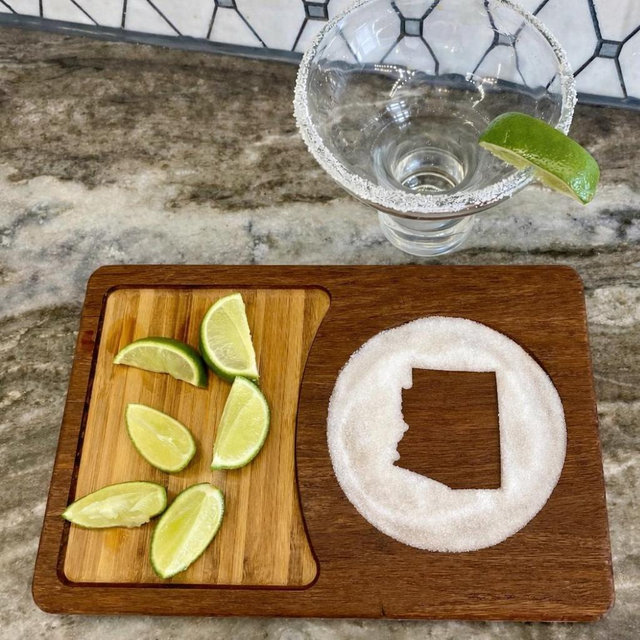 AZ State Wooden Margarita Salt Rimmer – Unique Bar Gift