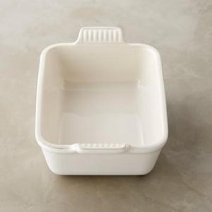 Le Creuset Heritage Stoneware Rectangular Dish, 7" X 10 1/2", Matte White