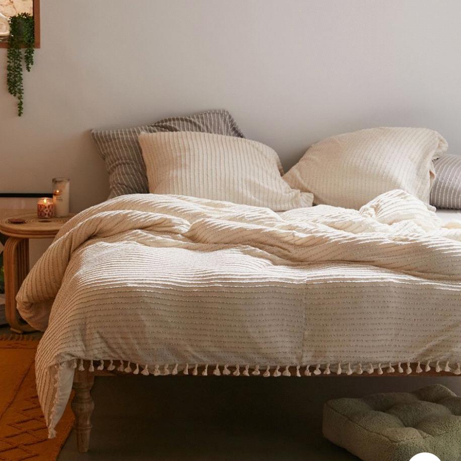 Derby Textured Jersey Duvet Cover