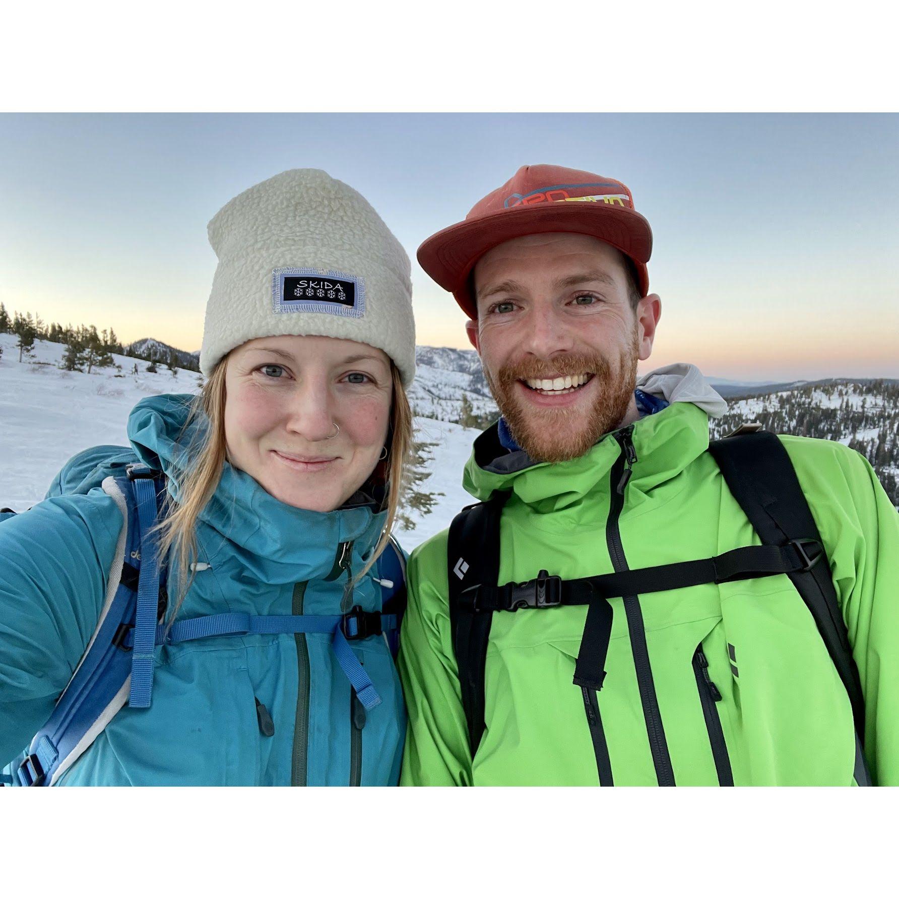 on our first anniversary in Truckee, CA