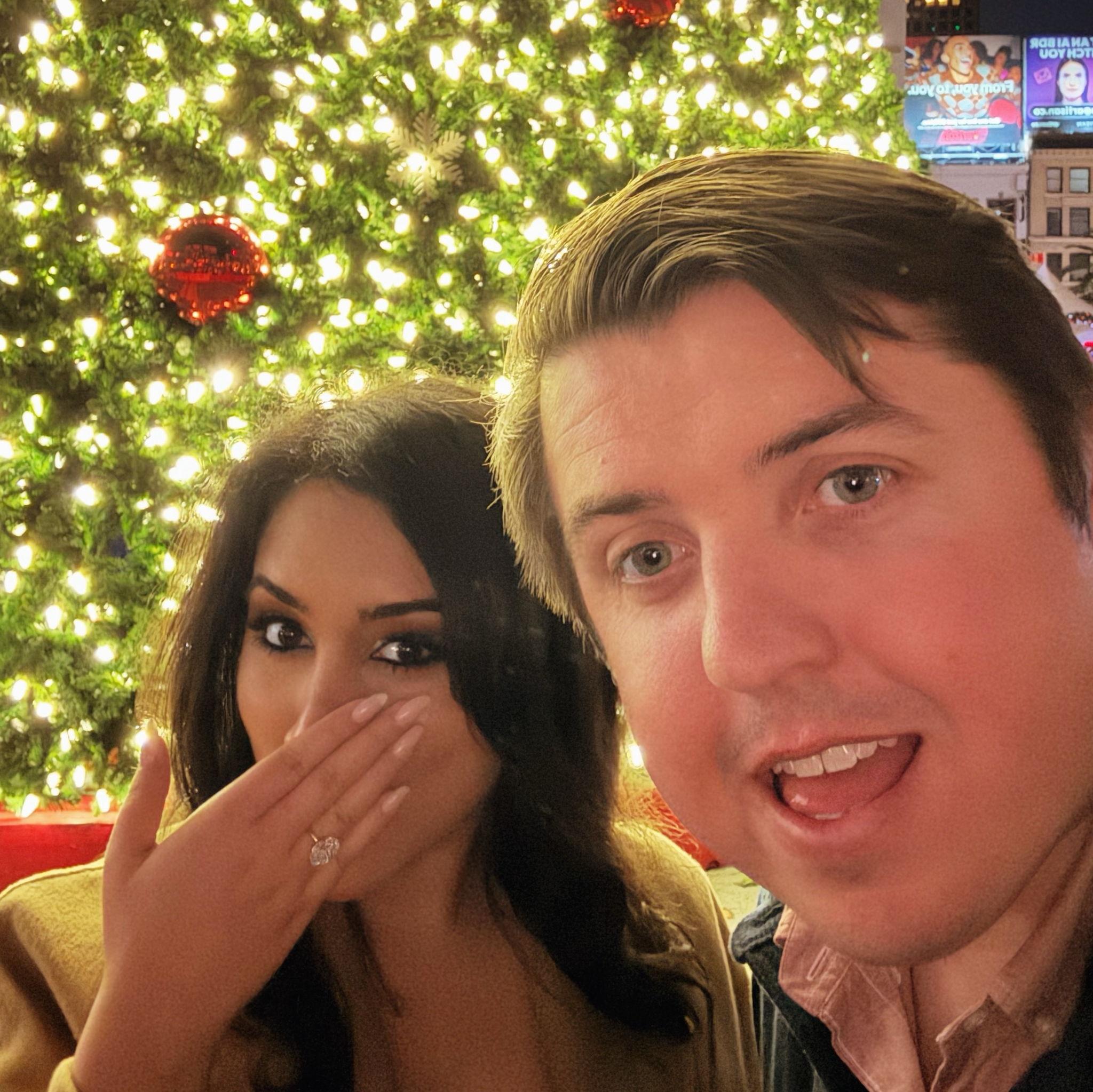 Taken in San Francisco at Union Square on the night that we got engaged