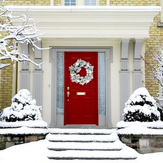 Christmas Snow Covered Wreath
