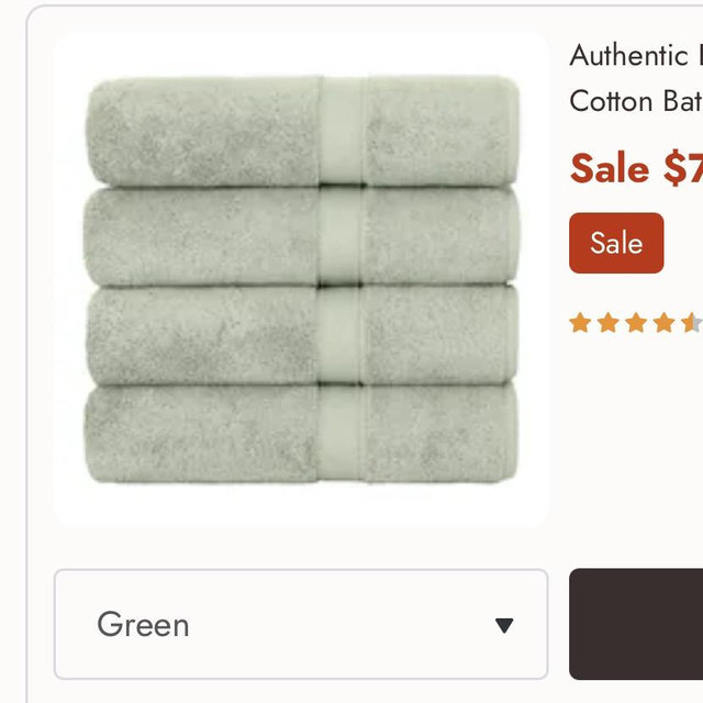 Authentic Hotel and Spa Turkish Cotton Bath Towels (Set of 4)