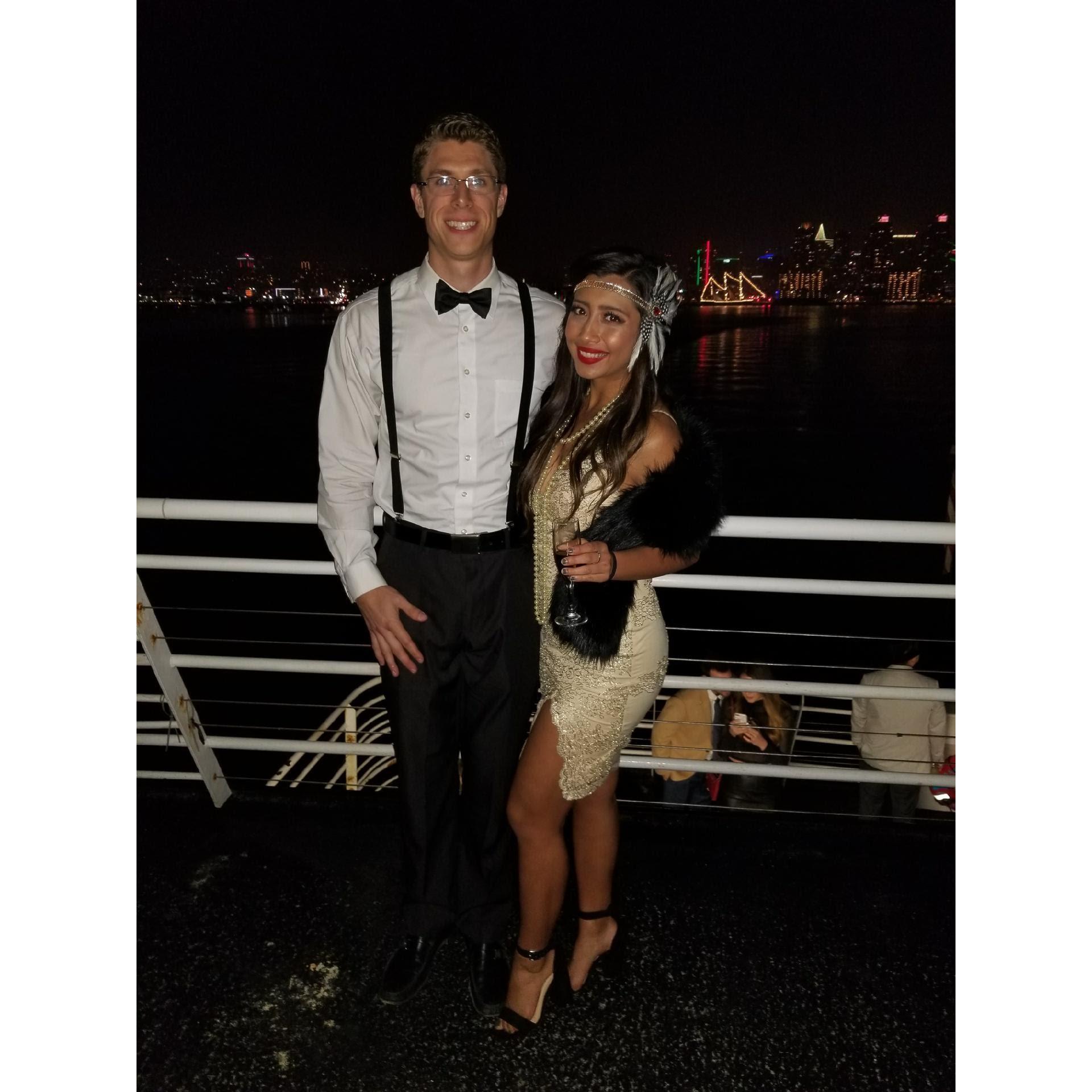 We rang in the new year on a Great Gatsby themed cruise in San Diego!