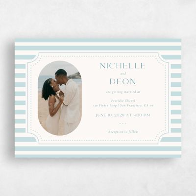 Iceberg, Blue Wedding Invitation - Plateau Photo