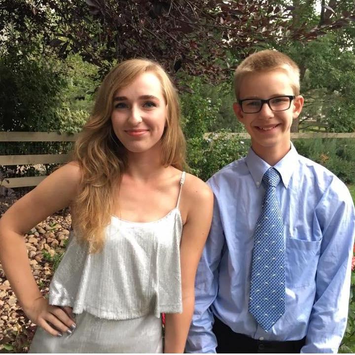 Meredith and Nathan all dressed up for Homecoming.