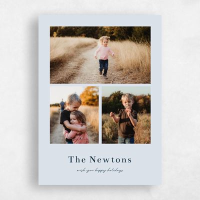 Blue Whisper Holiday Card - Sonrisa