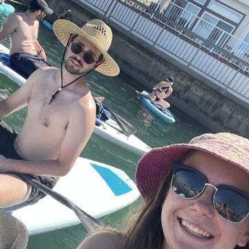 Paddleboarding in Long Beach with Kennedy and Colby