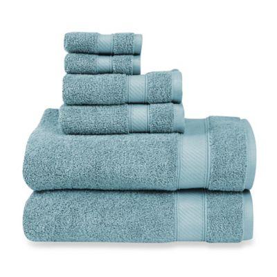 Wamsutta® 6-Piece Hygro® Duet Bath Towel Set in Cameo Blue