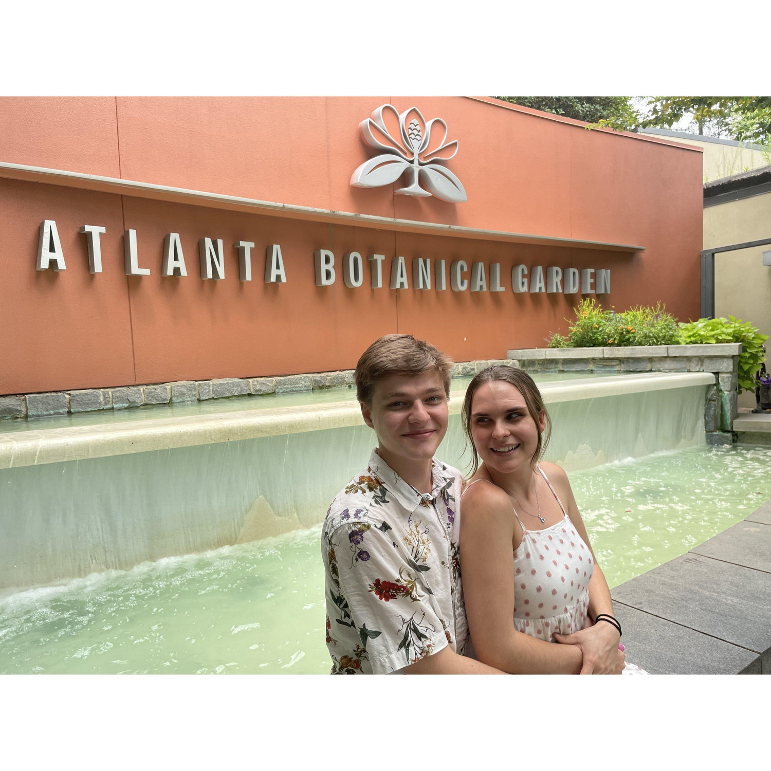 Visiting the botanical gardens in Atlanta.