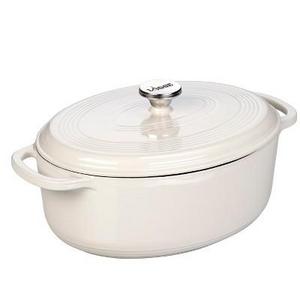 Lodge 7 Quart Oval Dutch Oven - Oyster White