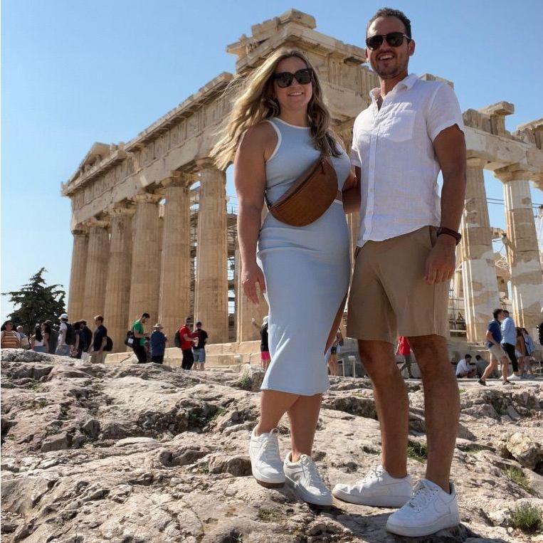 10.1.2023. Travel. Daniel and Emily visiting the acropolis in Athens