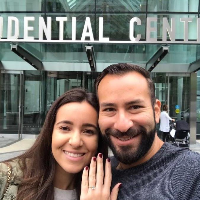 The morning after our engagement, we wanted to go back for a picture at the place where it all happened