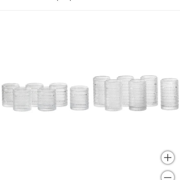 Jupiter by Fortessa DOF and Beverage Glass, Set of 12 Clear Color
