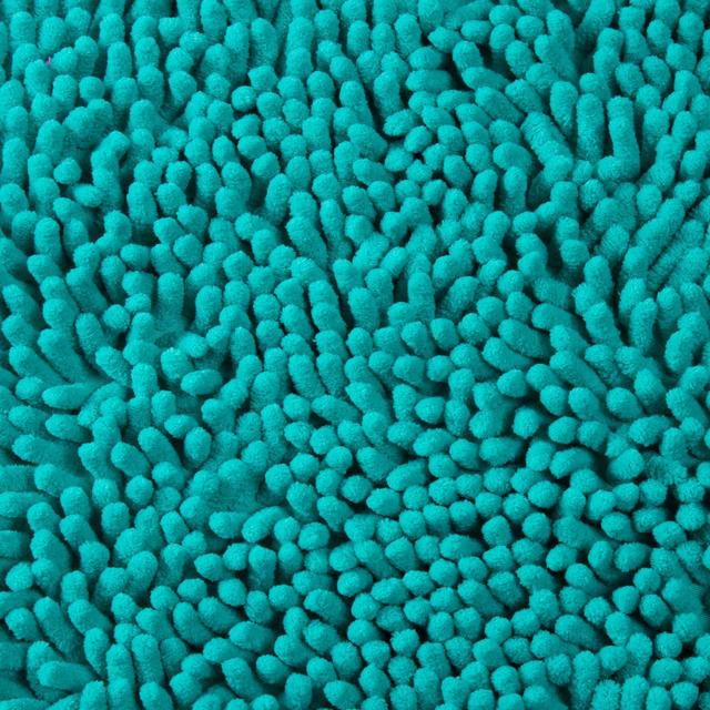 2pc Solid Memory Foam Shag Bath Mat Set Seafoam - Yorkshire Home